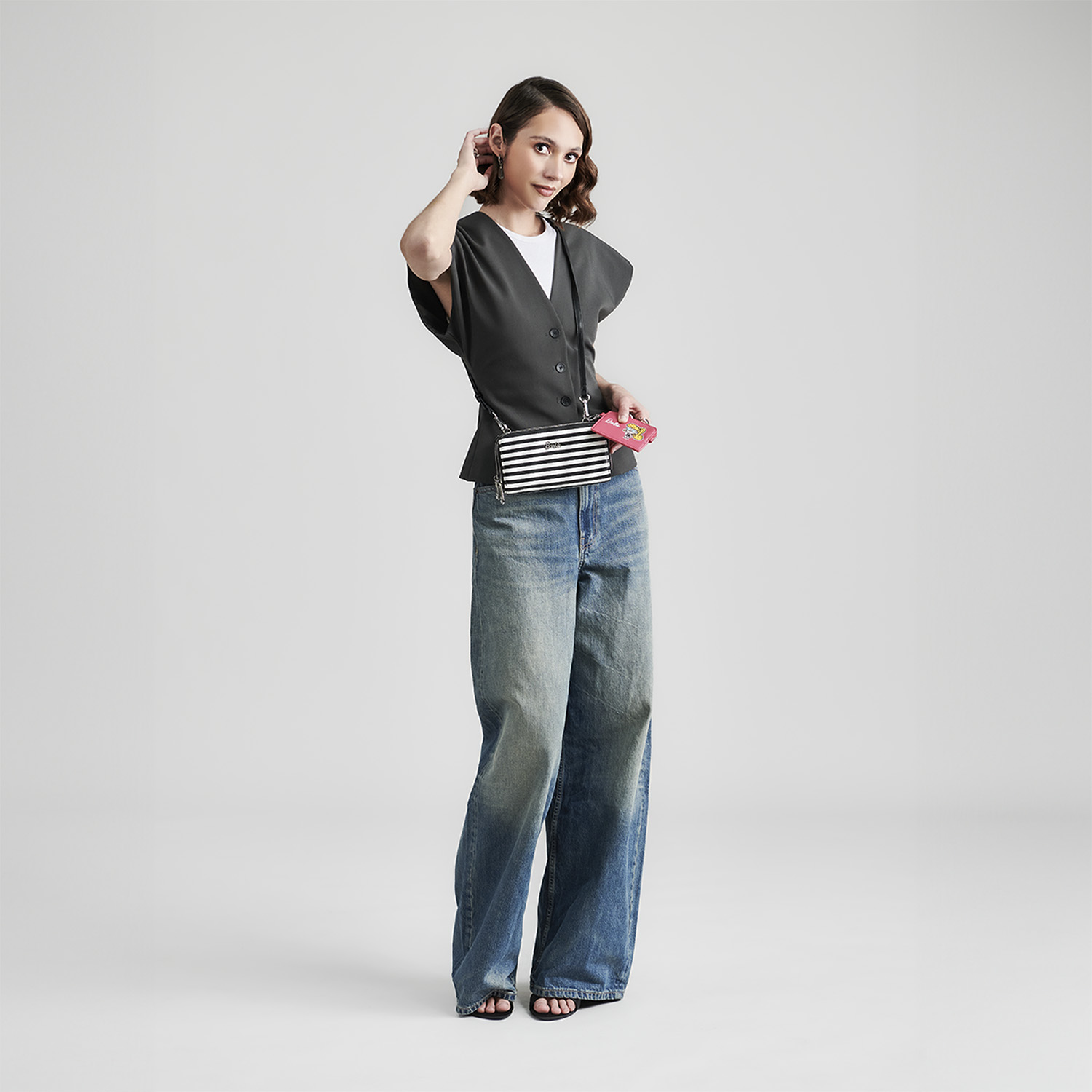 Cartera Barbie by Chenson Negra para Mujer – Billetera Cuádruple Elegante - vista 2