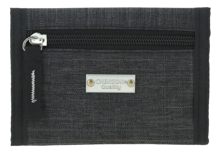 Cartera Caballero Hop Negra 1818 Chenson Color Negro Diseño De La Tela Liso 2