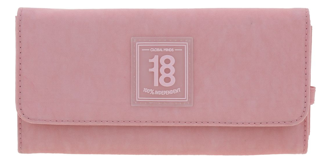 Cartera Chenson 1818 Zilp Rosa Para Mujer Con Tarjetero Diseño De La Tela Liso