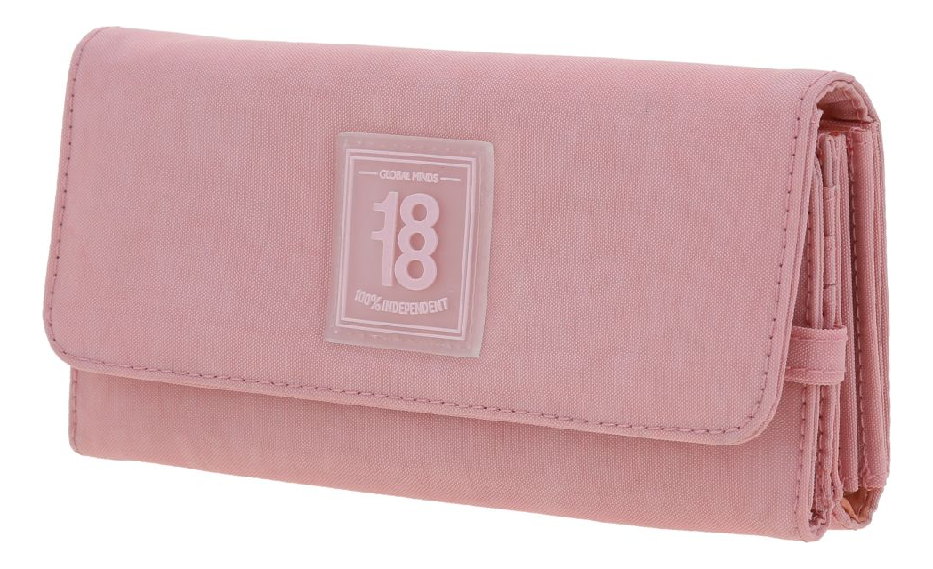 Cartera Chenson 1818 Zilp Rosa Para Mujer Con Tarjetero Diseño De La Tela Liso 2