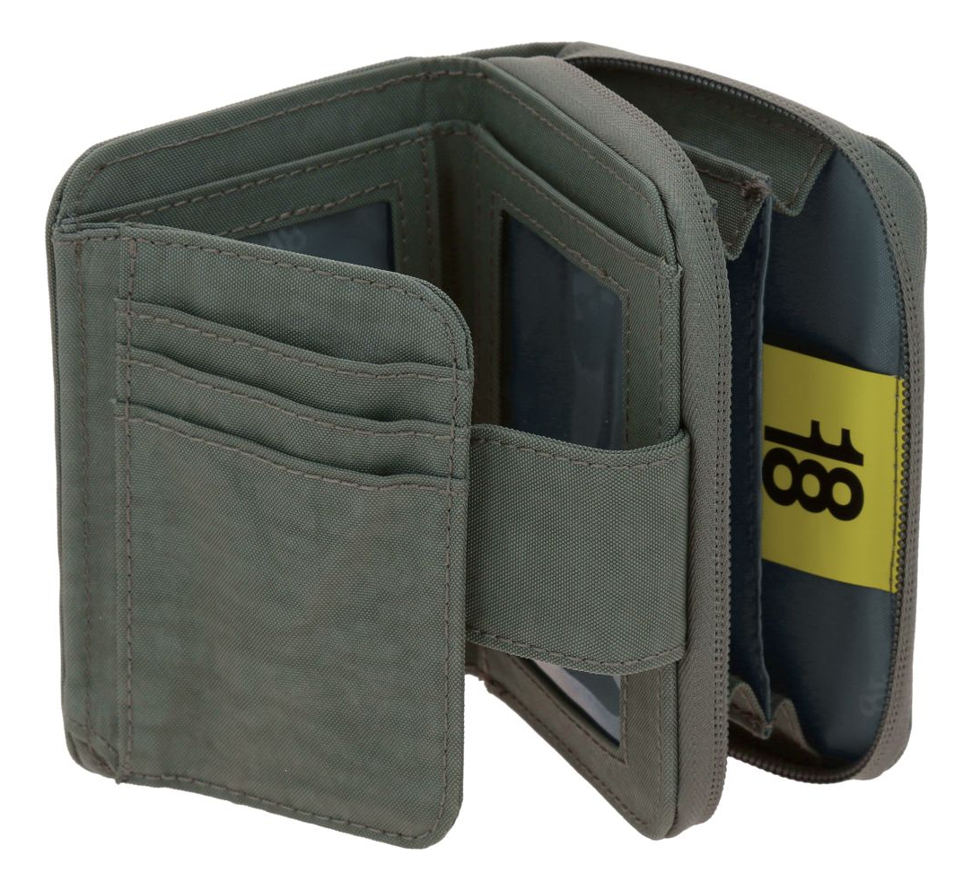 Cartera Chica 1818 Chenson Zilp Color Verde Militar 1870127a Diseño De La Tela Liso 2