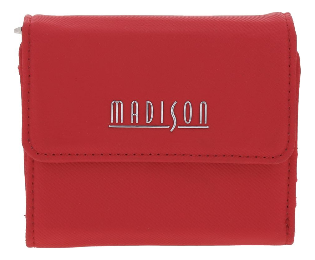 Cartera Chica Billetera Con Monedero Madison Wallet Julia Color Rojo Diseño De La Tela Liso