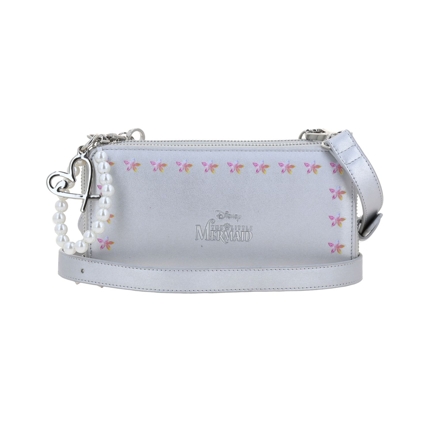 Cartera escolar para niña Princesas by Chenson plateada con doble compartimento