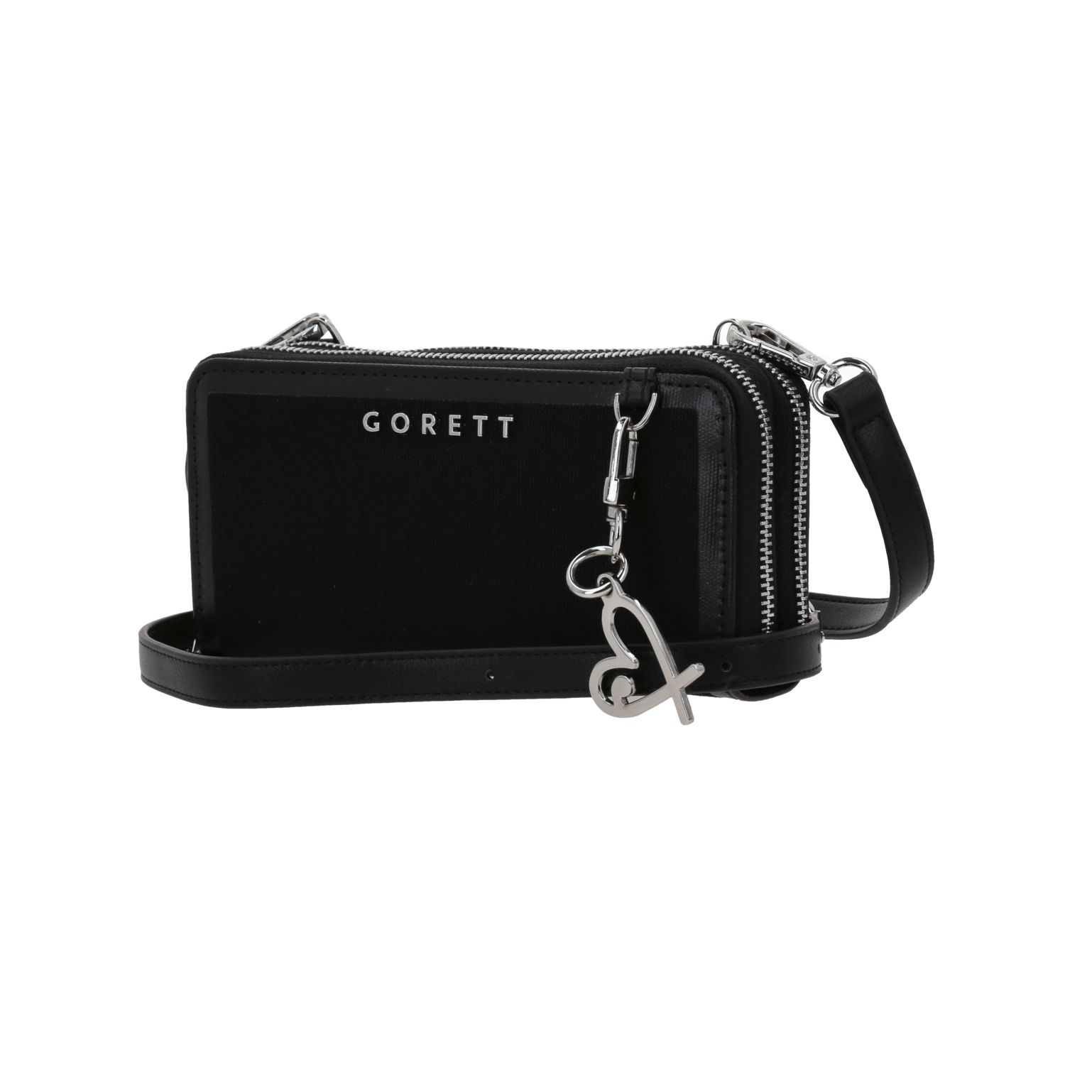 Cartera Gorétt by Chenson negra para mujer con doble compartimento y tarjetero 2