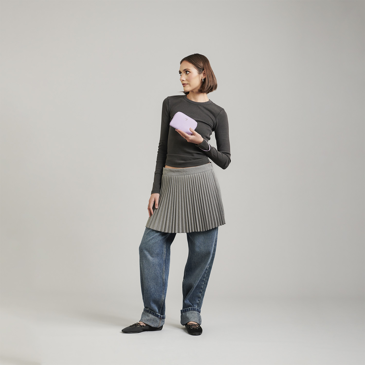 Cartera Gorétt by Chenson Violeta para Mujer con Triple Compartimento - vista 2