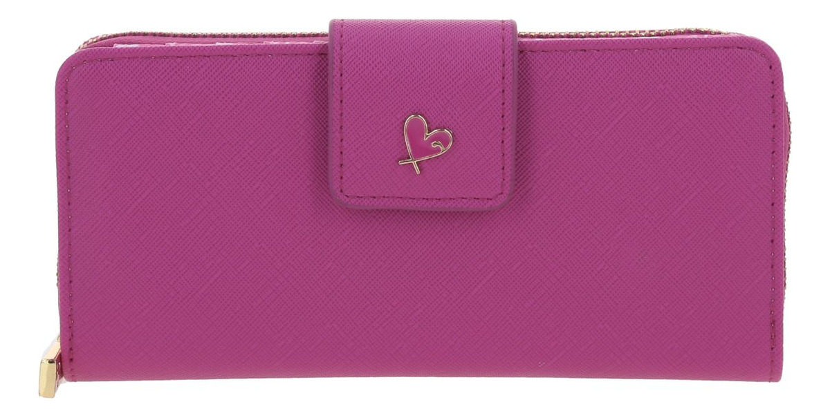 Cartera Gorett Isadora Gs25049-f Color Rosa Chicle Diseño De La Tela Liso