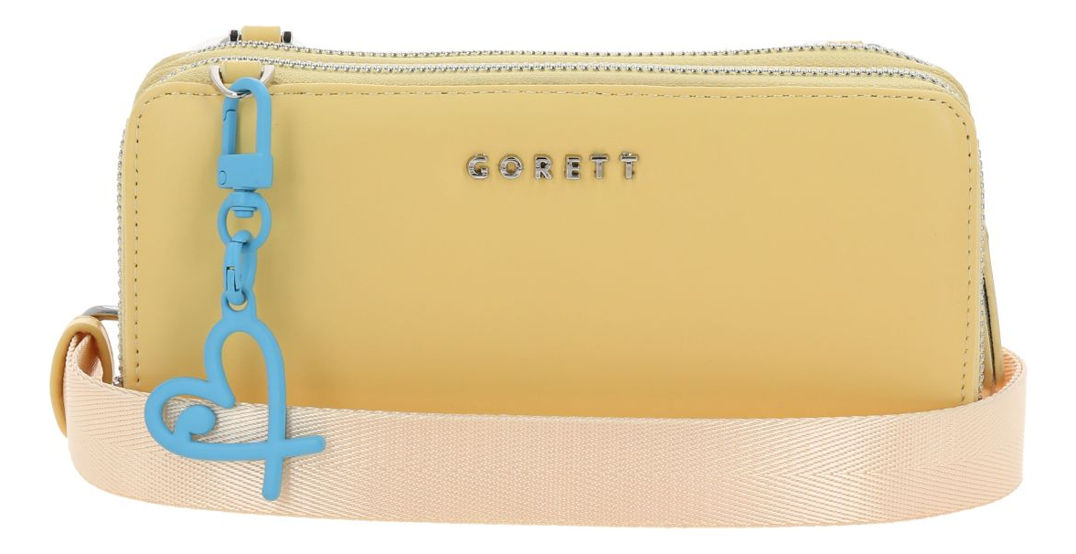 Cartera Gorett Lizzie Gs25063-l Color Beige Diseño De La Tela Liso
