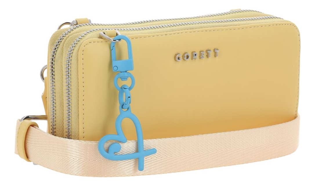 Cartera Gorett Lizzie Gs25063-l Color Beige Diseño De La Tela Liso 2