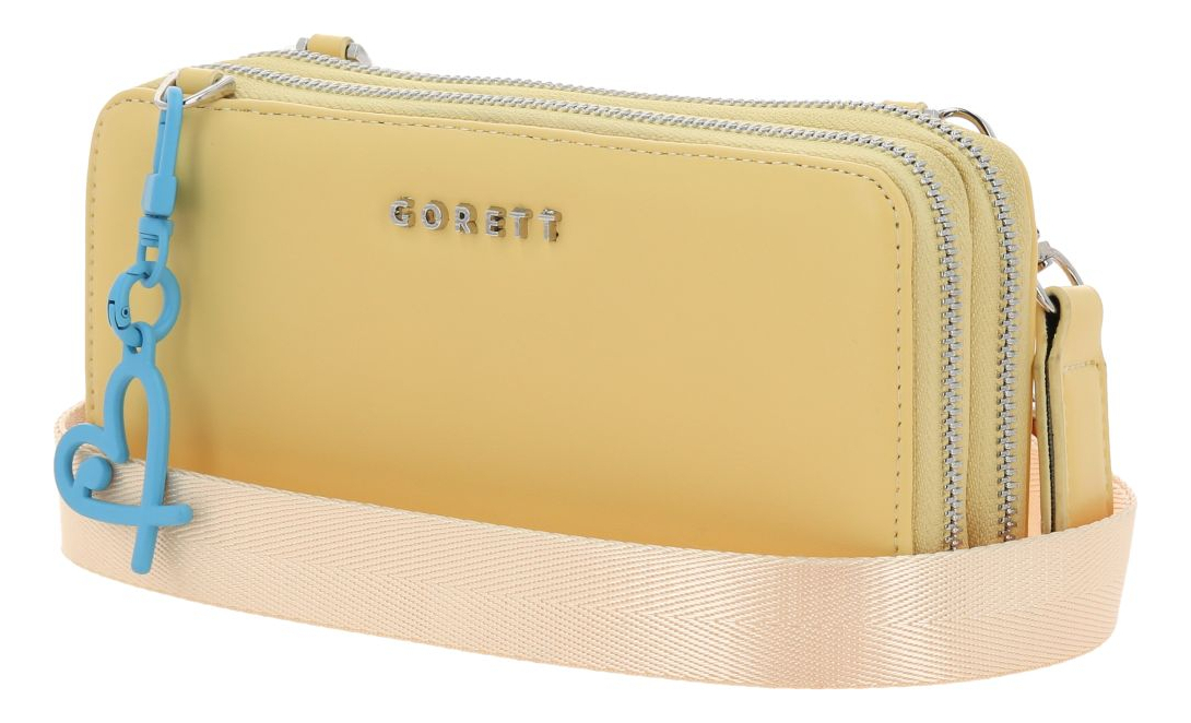 Cartera Gorett Lizzie Gs25063-l Color Beige Diseño De La Tela Liso 3