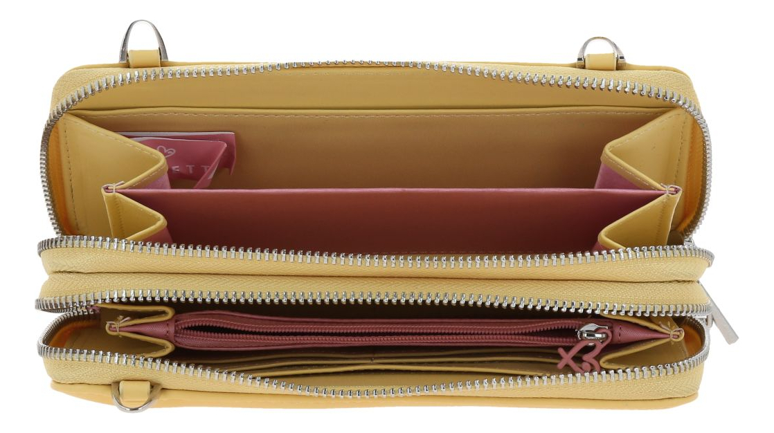 Cartera Gorett Lizzie Gs25063-l Color Beige Diseño De La Tela Liso - vista 2