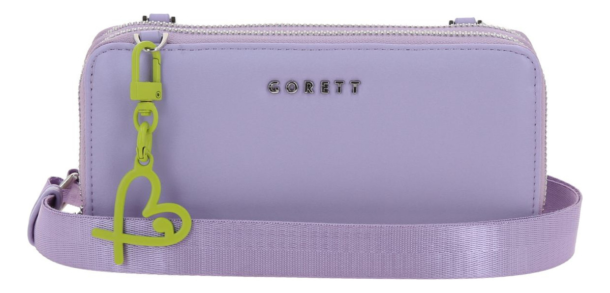 Cartera Gorett Lizzie Gs25063-v Color Morado Diseño De La Tela Liso