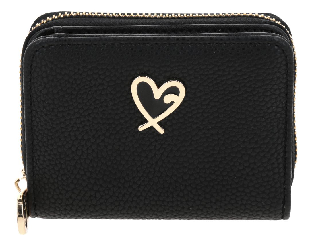 Cartera Monedero Chico Wallet Gorett Chenson Tracy Para Dama Color Negro Diseño De La Tela Liso