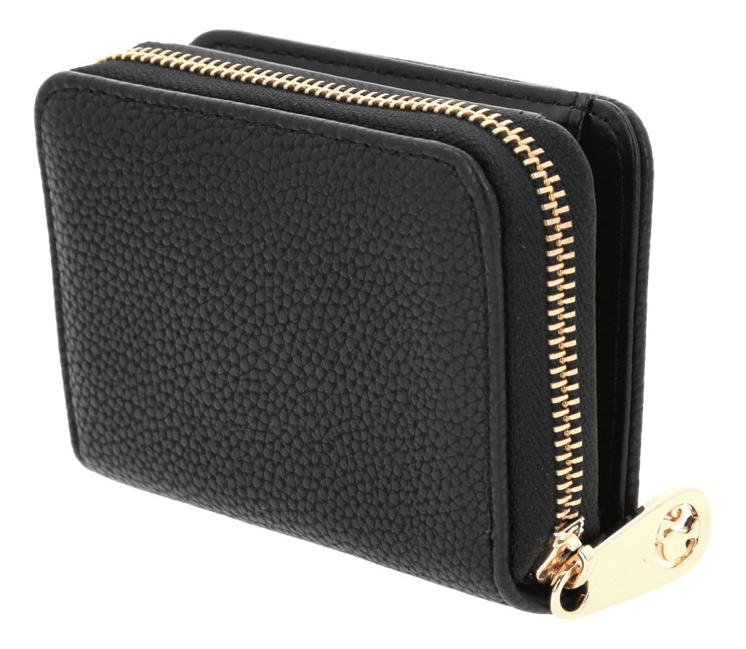 Cartera Monedero Chico Wallet Gorett Chenson Tracy Para Dama Color Negro Diseño De La Tela Liso 4