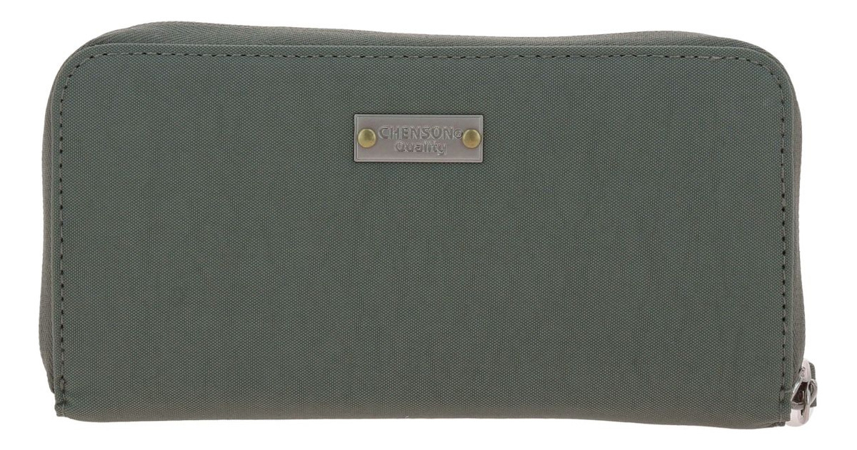 Cartera Para Mujer Chenson Juvenil 1818 Verde Militar Zilp Diseño De La Tela Liso 3