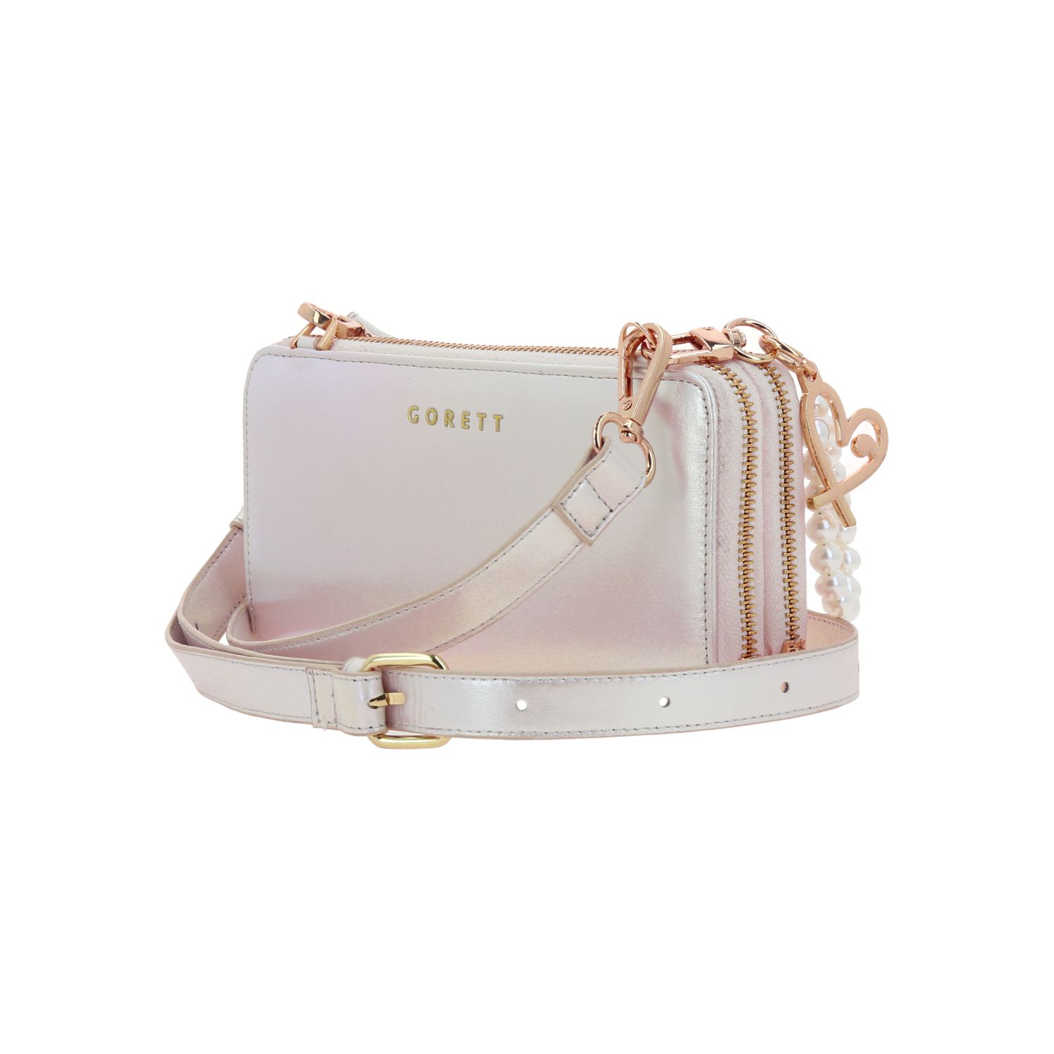 Cartera para niña Princesas by Chenson Blanca con doble compartimento 5