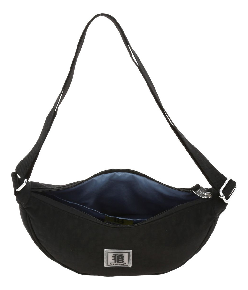 Crossbody Bandolera Chenson 1818 Zilp Color Negro Para Mujer Acabado De Los Herrajes Níquel Diseño De La Tela Lisa 3