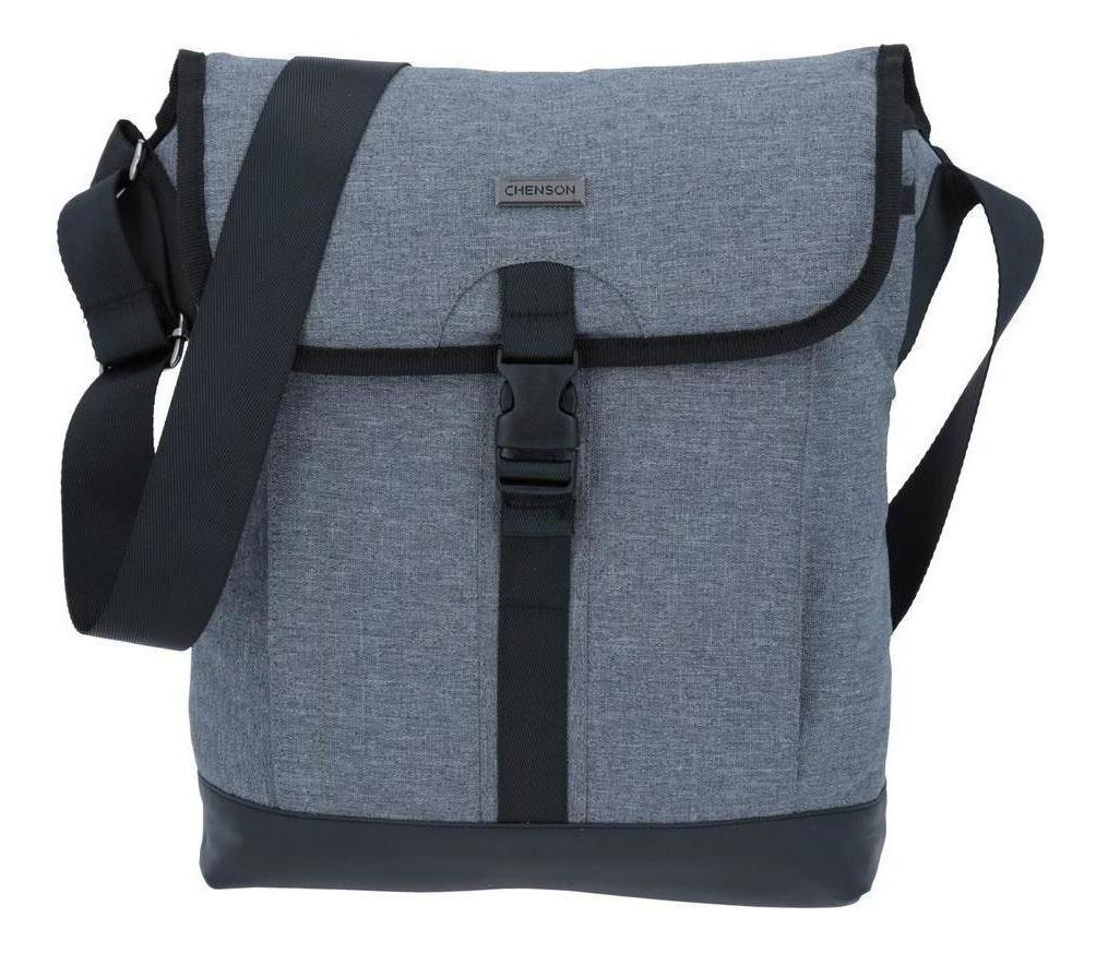 Crossbody Caballero Chenson Pro Dram Color Gris Claro