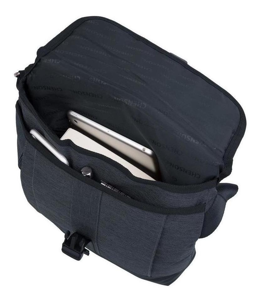 Crossbody Caballero Chenson Pro Dram Color Negro - vista 2