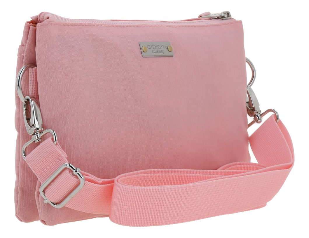 Crossbody Chenson 1818 Dama 1866547-p Rosa Acabado De Los Herrajes Níquel Diseño De La Tela Lisa - vista 2