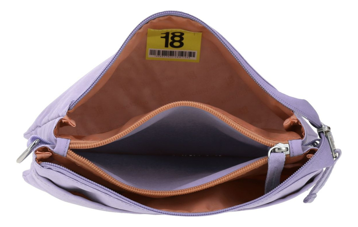 Crossbody Chenson 1818 Lila Zilp Impermeable 1866547-v Acabado De Los Herrajes Níquel Diseño De La Tela Lisa 3
