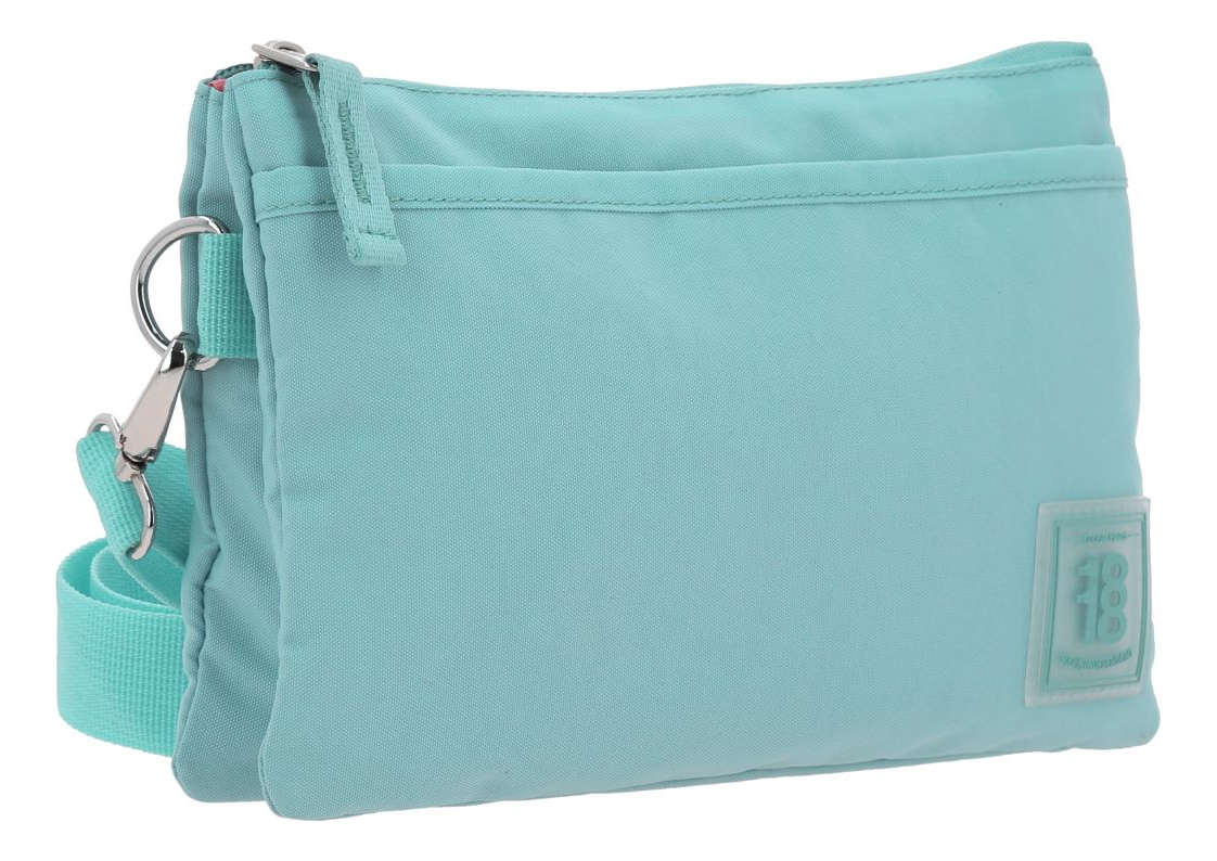Crossbody Chenson 1818 Turquesa Zilp Impermeable 1866547-t Acabado De Los Herrajes Níquel Diseño De La Tela Lisa 2