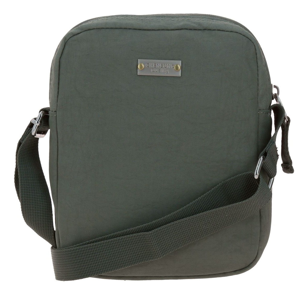 Crossbody Chenson Juvenil 1818 Zilp Verde Militar Acabado De Los Herrajes Níquel Diseño De La Tela Liso 3
