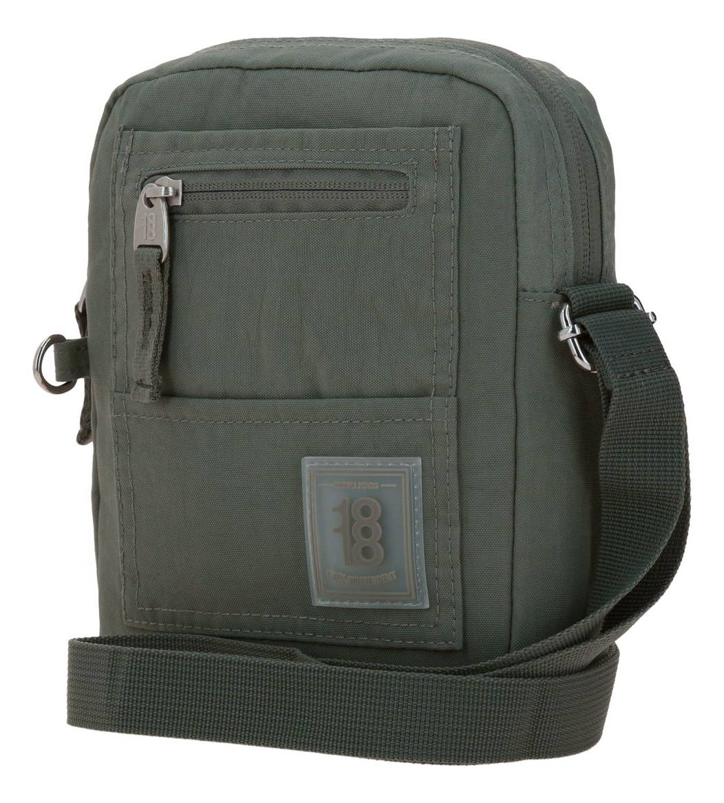 Crossbody Chenson Juvenil 1818 Zilp Verde Militar Acabado De Los Herrajes Níquel Diseño De La Tela Liso 4