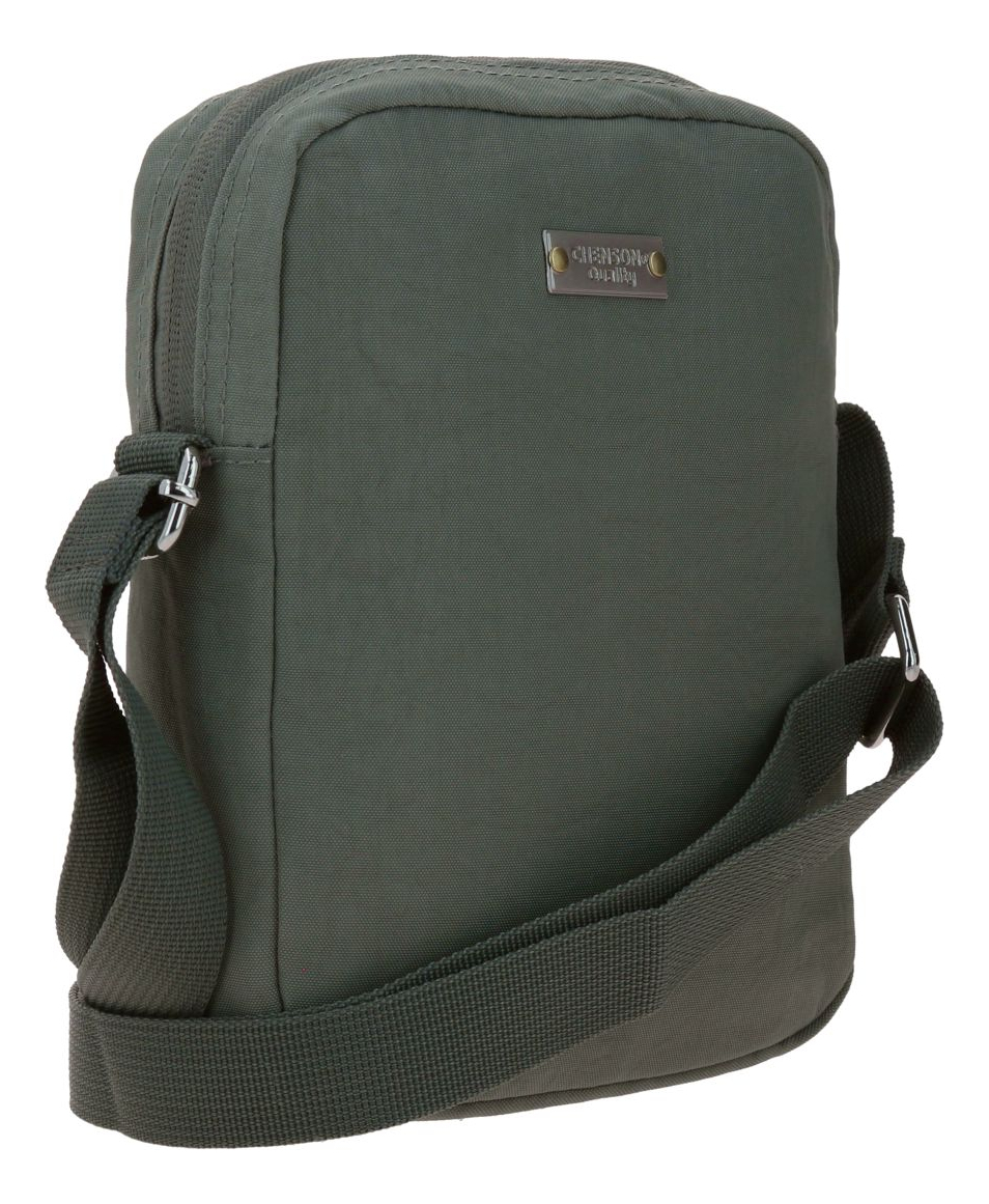 Crossbody Chenson Juvenil 1818 Zilp Verde Militar Acabado De Los Herrajes Níquel Diseño De La Tela Liso 5