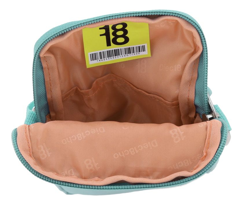 Crossbody Chico 1818 Chenson Dama Turquesa Impermeable Acabado De Los Herrajes Níquel Diseño De La Tela Lisa 3