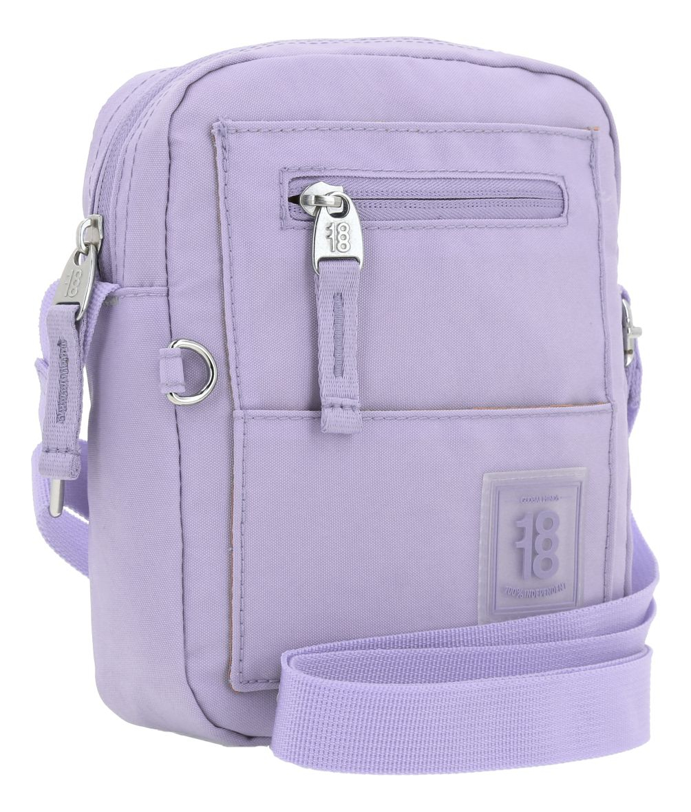 Crossbody Chico Chenson 1818 Color Lila Zilp Impermeable Acabado De Los Herrajes Níquel Diseño De La Tela Lisa 2