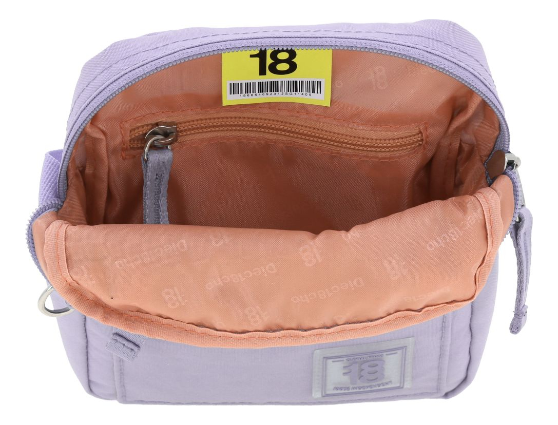 Crossbody Chico Chenson 1818 Color Lila Zilp Impermeable Acabado De Los Herrajes Níquel Diseño De La Tela Lisa 3