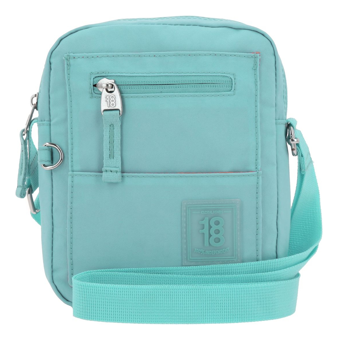 Crossbody Chico Chenson 1818 Impermeable Turquesa 1866546-t Acabado De Los Herrajes Níquel Diseño De La Tela Lisa