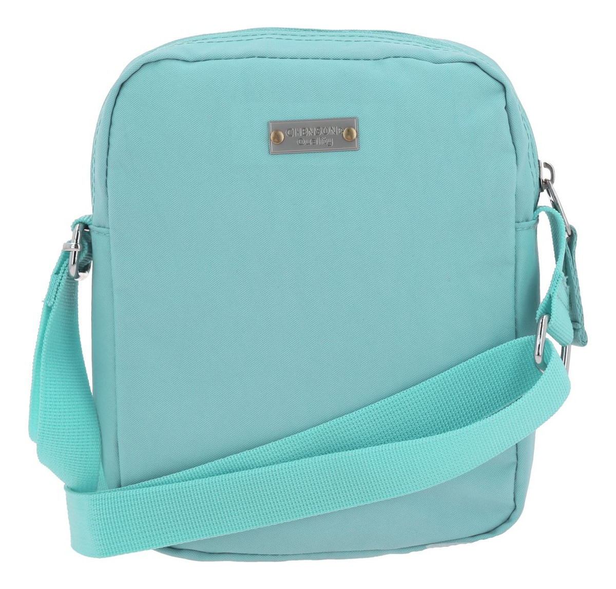 Crossbody Chico Chenson 1818 Impermeable Turquesa 1866546-t Acabado De Los Herrajes Níquel Diseño De La Tela Lisa 2