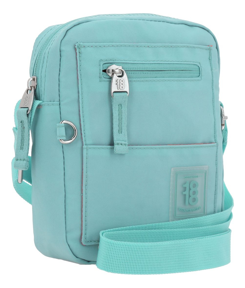 Crossbody Chico Chenson 1818 Impermeable Turquesa 1866546-t Acabado De Los Herrajes Níquel Diseño De La Tela Lisa 4
