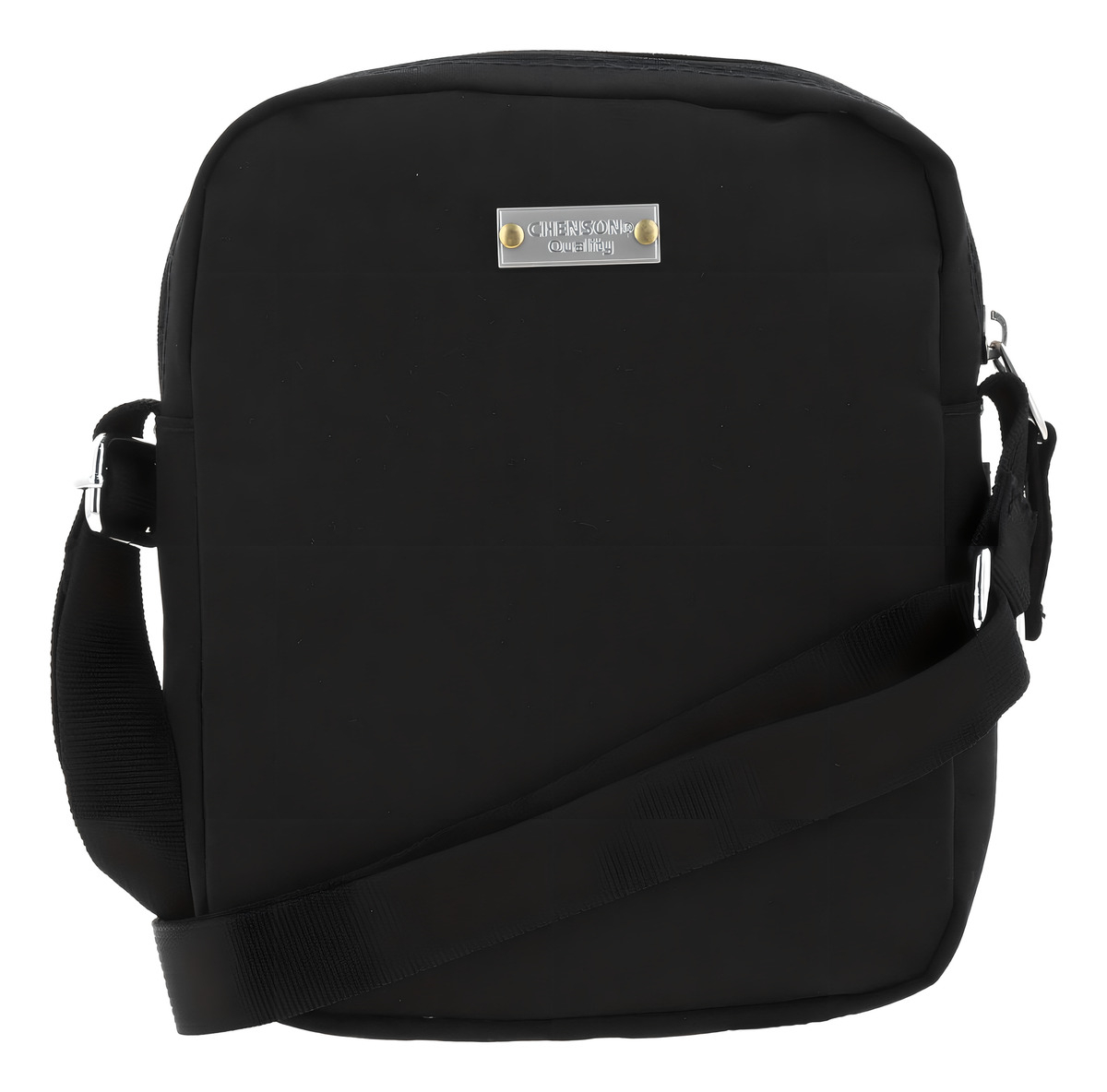 Crossbody Chico Chenson 1818 Zilp Color Negro Para Hombre Acabado De Los Herrajes Níquel Diseño De La Tela Lisa 3