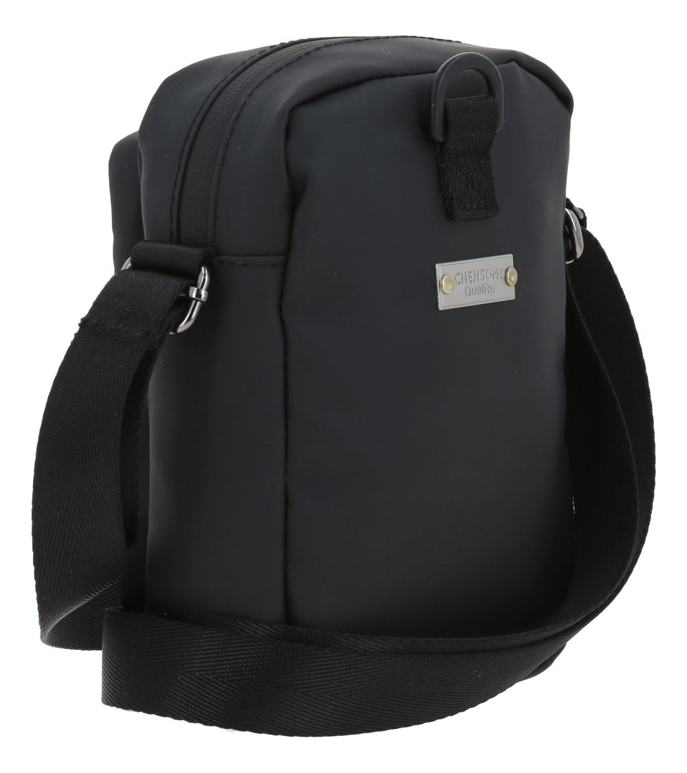 Crossbody Chico Chenson Pro Rambo Color Negro Ajustable Acabado De Los Herrajes Níquel Diseño De La Tela Lisa 3
