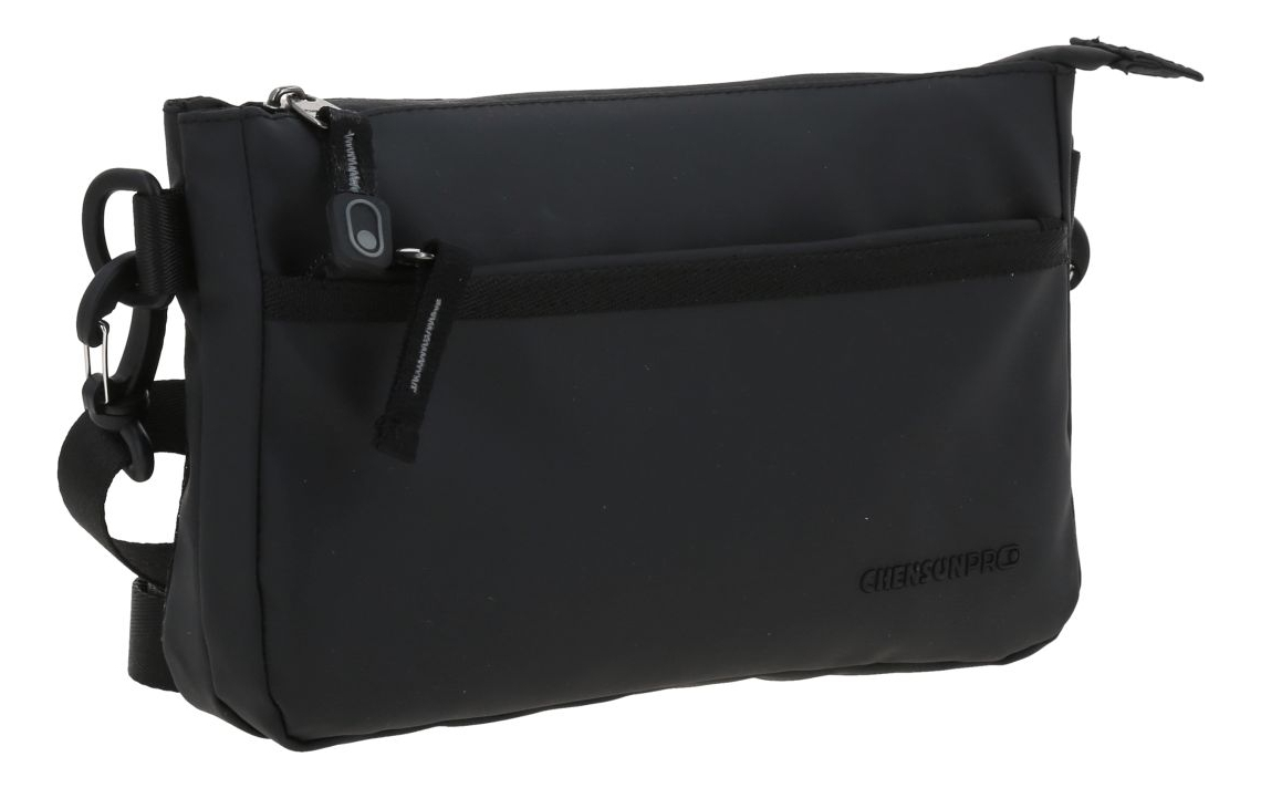 Crossbody Chico Chenson Pro Rambo Color Negro Organizador Acabado De Los Herrajes Níquel Diseño De La Tela Lisa 2