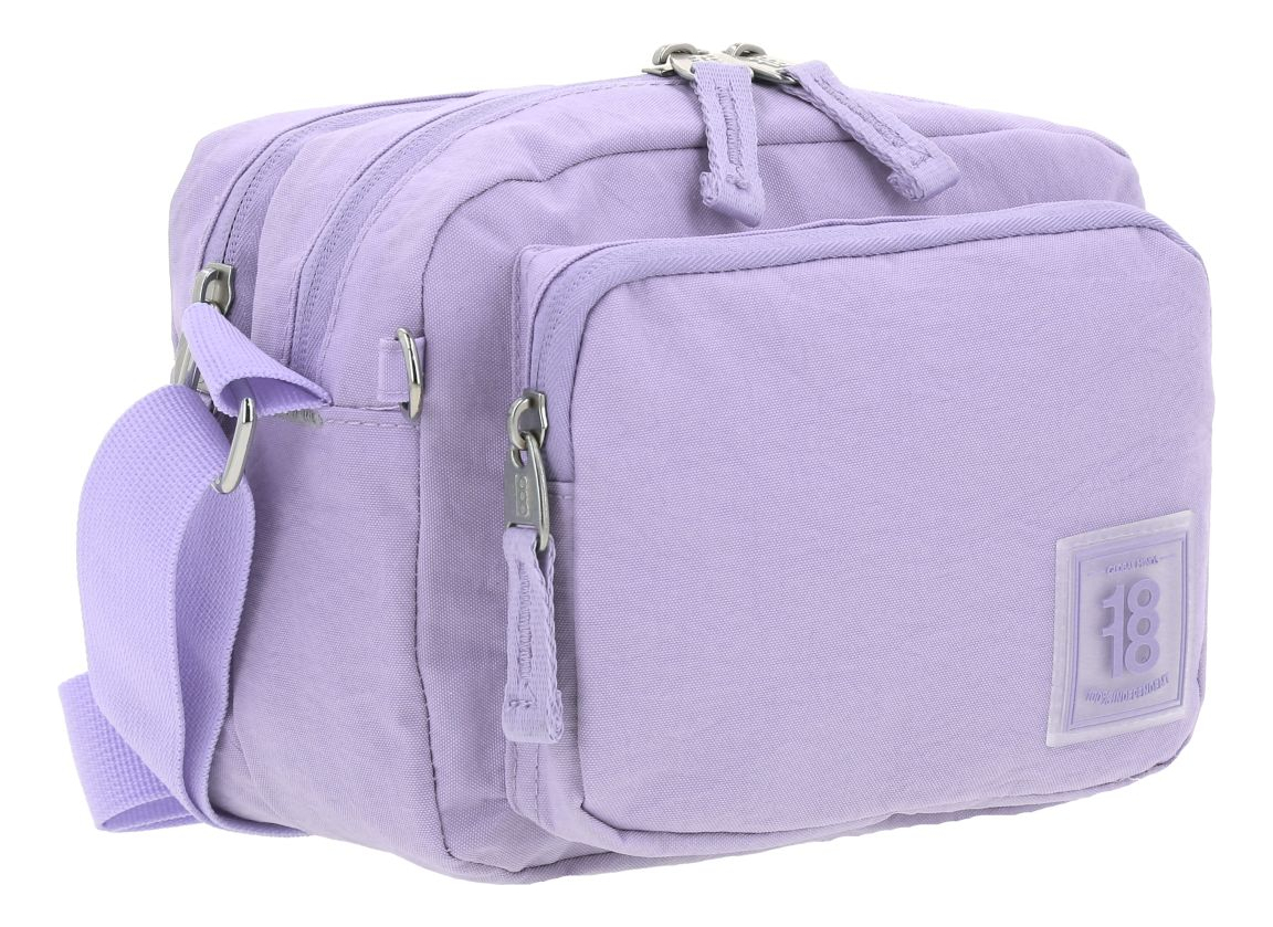 Crossbody Color Lila Zilp Impermeable 1866551-v Chenson 1818 Acabado De Los Herrajes Níquel Diseño De La Tela Lisa 2