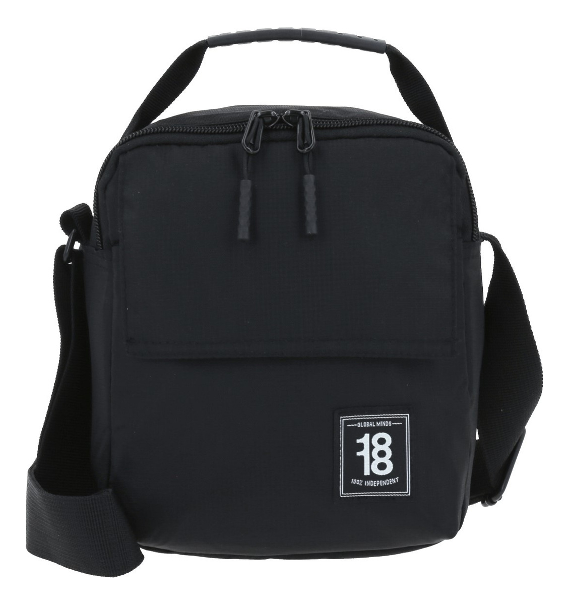 Crossbody Tipo Mariconera 1818 By Chenson Croxy 2024 Acabado De Los Herrajes Níquel Color Negro Correa De Hombro Negro Diseño De La Tela Liso