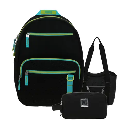 Kit Escolar 1818 by Chenson Negro (Mochila + Lonchera + Lapicera) | Juvenil - Modelo 1870925-494