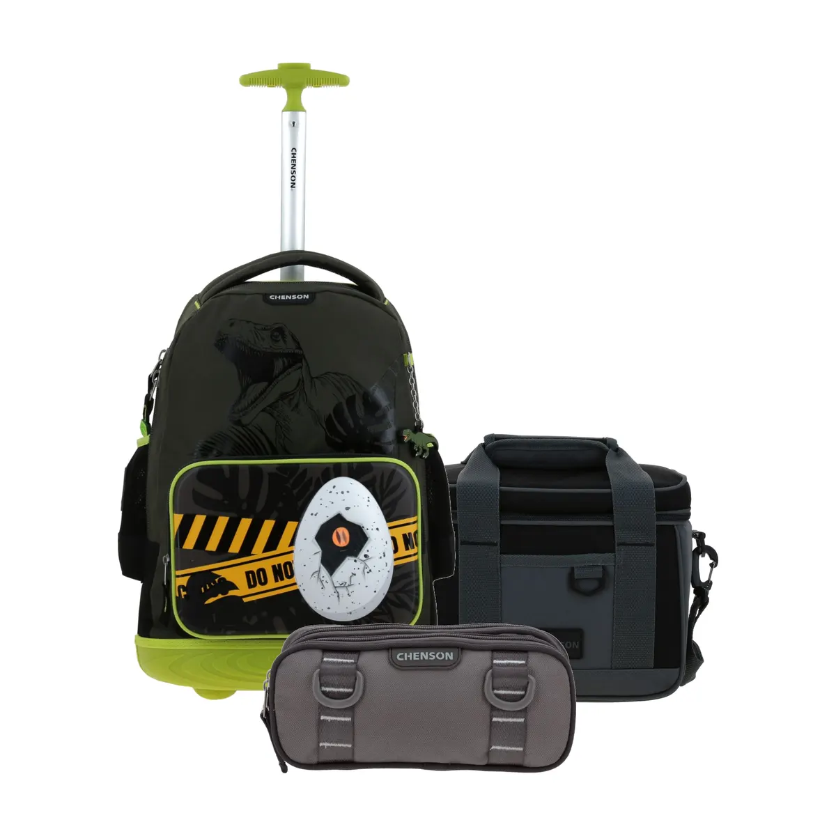 Kit Escolar Chenson Original Gris (Mochila con Ruedas + Lonchera + Lapicera) | Primaria