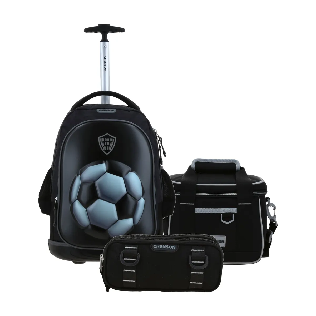 Kit Escolar Chenson Original Negro (Mochila con Ruedas + Lonchera + Lapicera) | Primaria - Modelo CO71160-935