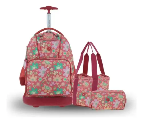 Kit Escolar Happy Girl by Chenson (Mochila + Lonchera + Lapicera) infantil