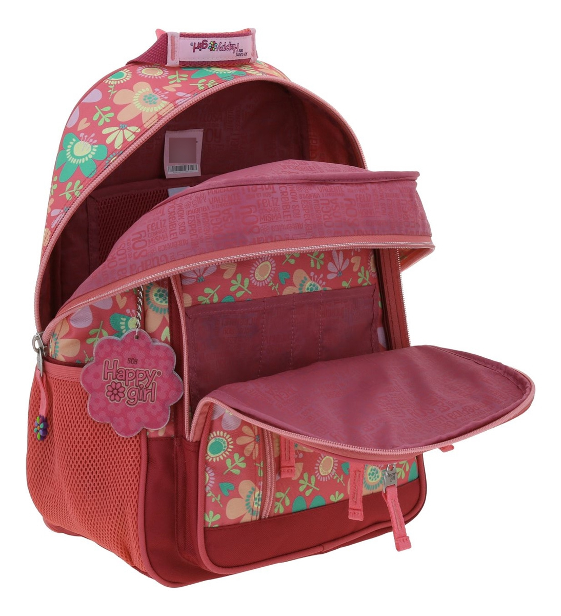 Kit Chenson Mochila Modelo Floris + Lapicera + Lonchera Escolar Niñas 4