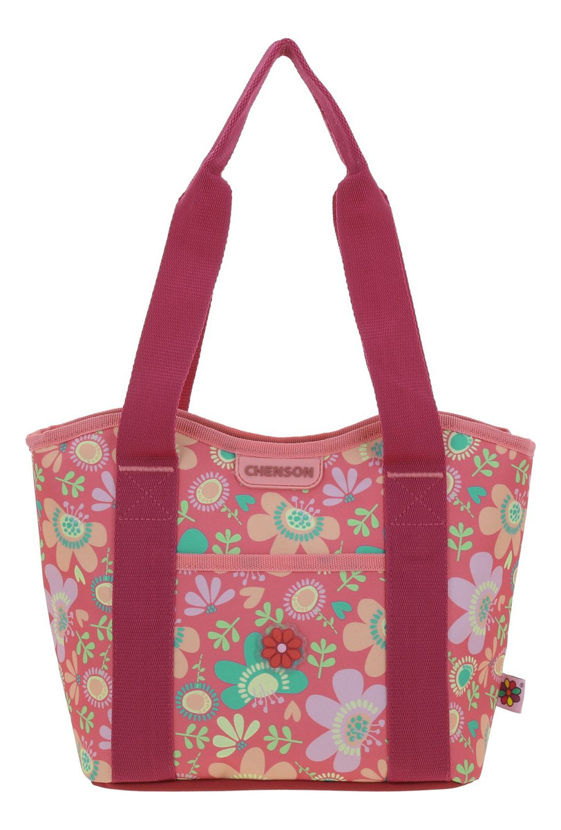 Kit Chenson Mochila Modelo Floris + Lapicera + Lonchera Escolar Niñas 5