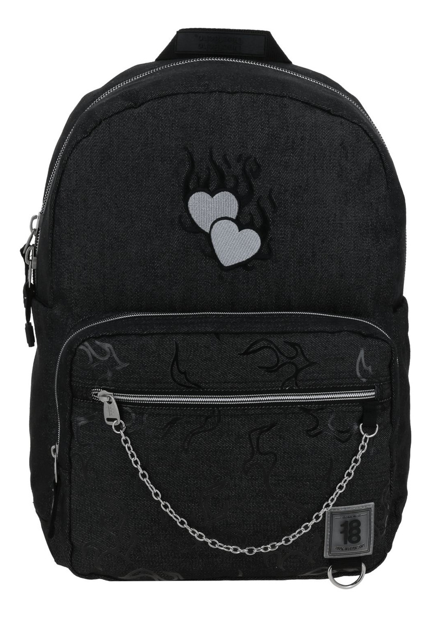 Kit De Mochila Lonchera Y Lapicera Chenson 1818 Nina Color Negro 2