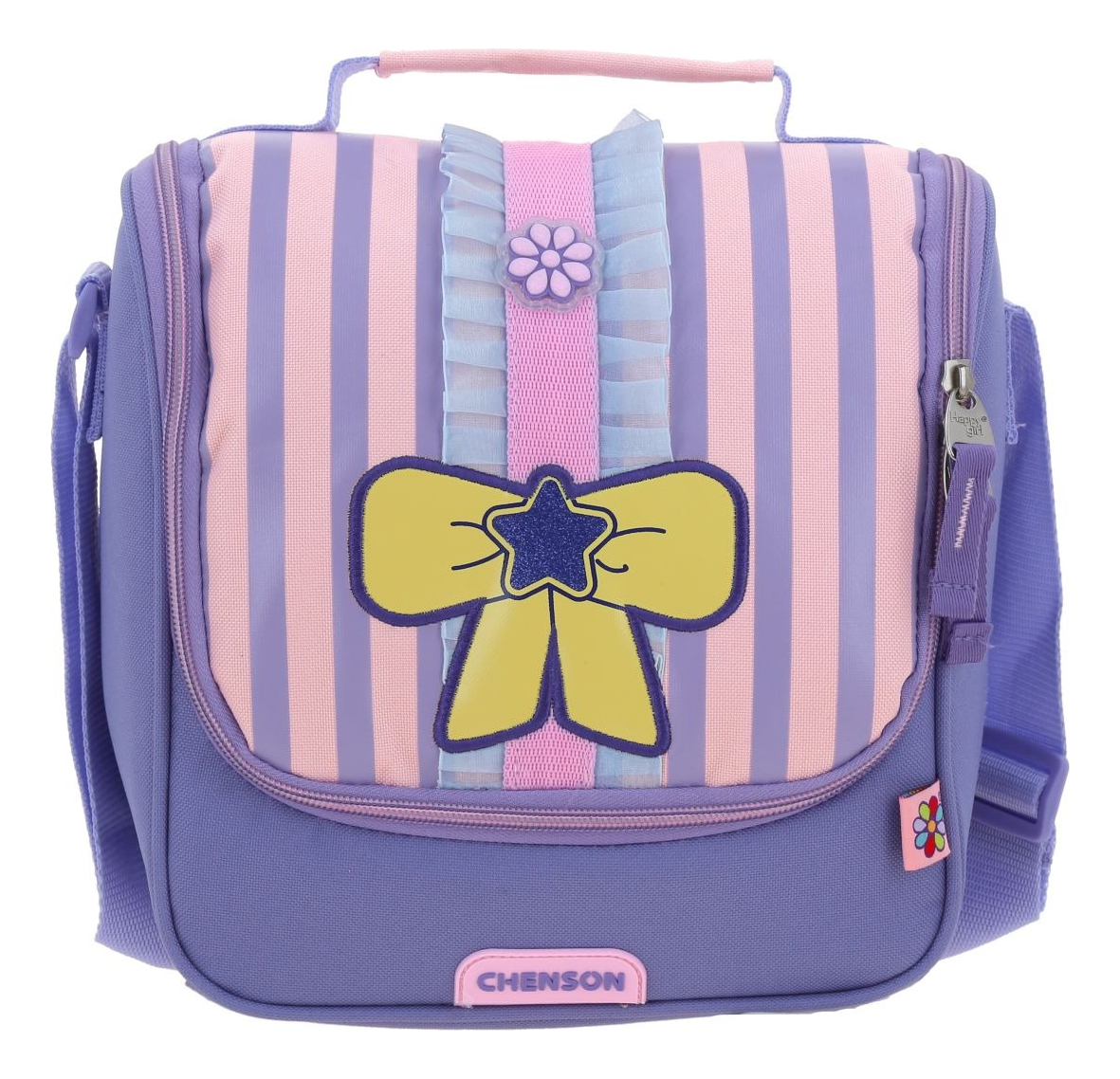 Kit Escolar Chenson Happy Girl Mochila A Ruedas Lonchera Y Lapicera Color Rosa 4
