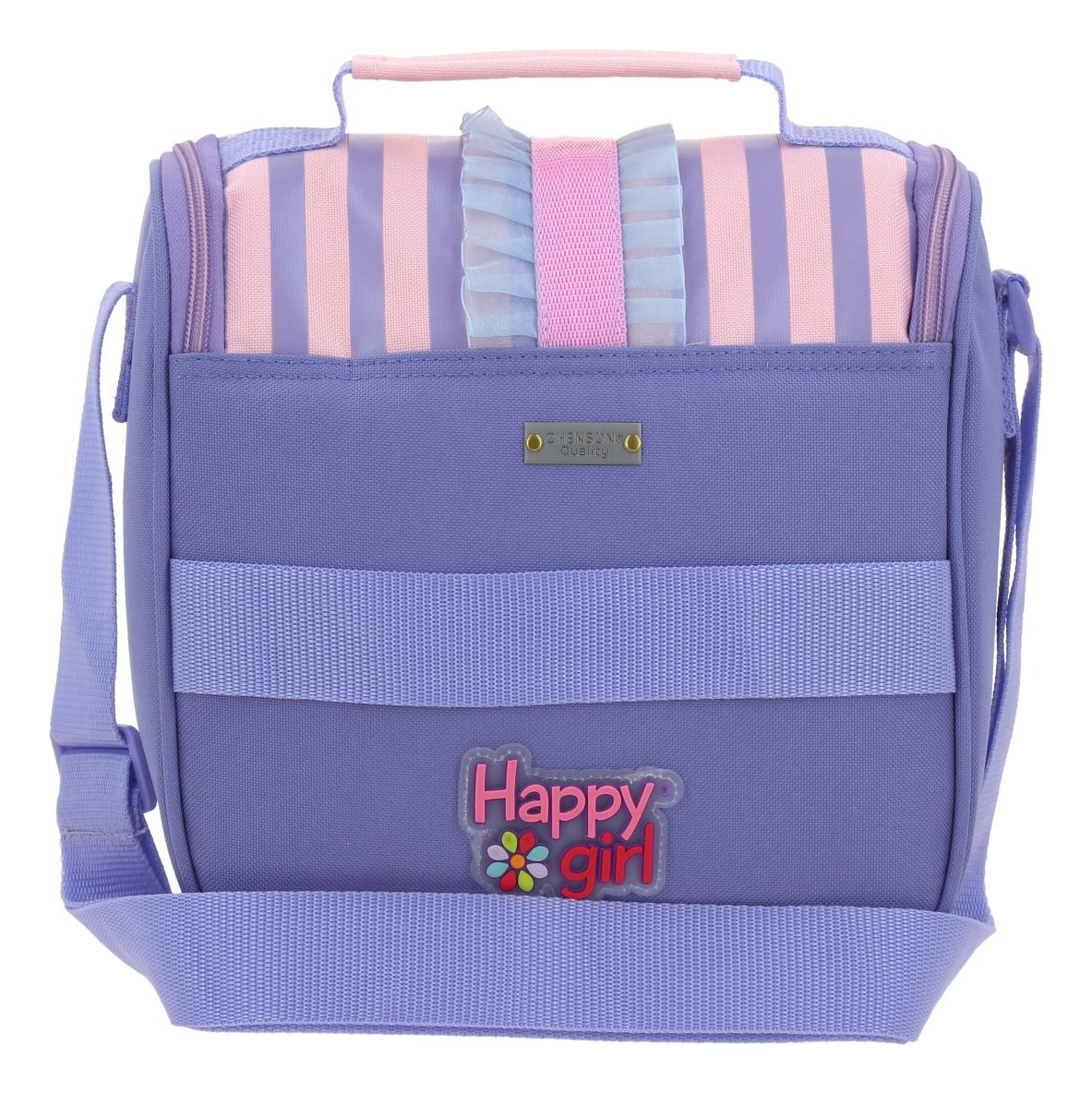Kit Escolar Chenson Happy Girl Mochila A Ruedas Lonchera Y Lapicera Color Rosa 5