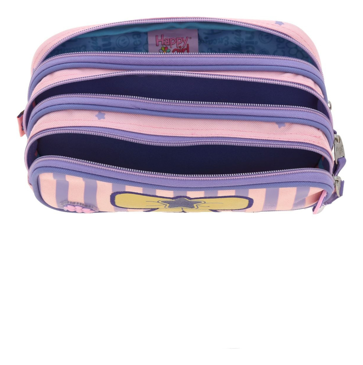Kit Escolar Chenson Happy Girl Mochila A Ruedas Lonchera Y Lapicera Color Rosa - vista 2