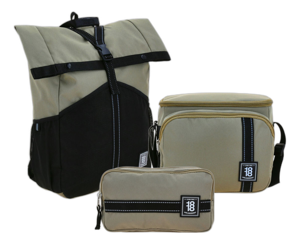 Kit Escolar Chenson Mochila Lapicera Y Lonchera Comiut 1818 Gris Oscuro 1870247-2-kc3